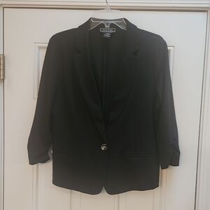 New York & Company Black Single-Button Tailored Blazer